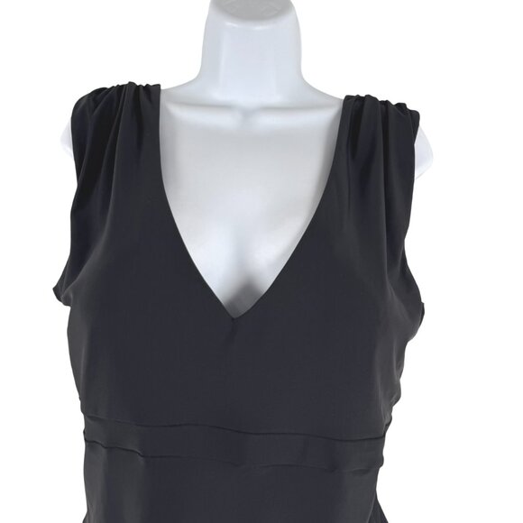 Summersalt One Piece Swimsuit Womens Size‎ 14 Black Solid V-Neck Beach SW-2093 - Picture 3 of 8